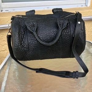 ALEXANDER WANG Rocco pebbled leather satchel